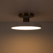 Load image into Gallery viewer, LightFixturesUSA - Scandinavian Brass White Round Dimmable LED Semi Flush Light - Ceiling Light - White -