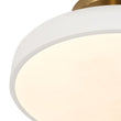 Load image into Gallery viewer, LightFixturesUSA - Scandinavian Brass White Round Dimmable LED Semi Flush Light - Ceiling Light - White -