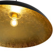 Load image into Gallery viewer, LightFixturesUSA - Scandinavian Retro Oversized Black Gold Flat Dome Metal Pendant - Chandelier - Black+Gold -