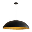 Load image into Gallery viewer, LightFixturesUSA - Scandinavian Retro Oversized Black Gold Flat Dome Metal Pendant - Chandelier - Black+Gold -