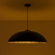 Load image into Gallery viewer, LightFixturesUSA - Scandinavian Retro Oversized Black Gold Flat Dome Metal Pendant - Chandelier - Black+Gold -