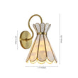 Load image into Gallery viewer, LightFixturesUSA - Sculptural Bloom 1 - Light Brass Capiz Shell Glass Wall Sconce - Wall Sconce - 2 Packs -