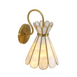 Load image into Gallery viewer, LightFixturesUSA - Sculptural Bloom 1 - Light Brass Capiz Shell Glass Wall Sconce - Wall Sconce - 2 Packs -