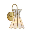 Load image into Gallery viewer, LightFixturesUSA - Sculptural Bloom 1 - Light Brass Capiz Shell Glass Wall Sconce - Wall Sconce - 2 Packs -