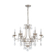 Load image into Gallery viewer, LightFixturesUSA - Shabby Chic 6 - Light Crystal Empire Candle Chandelier - Chandelier - 27.6 in. -