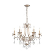 Load image into Gallery viewer, LightFixturesUSA - Shabby Chic 6 - Light Crystal Empire Candle Chandelier - Chandelier - 27.6 in. -