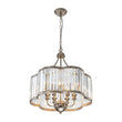 Load image into Gallery viewer, LightFixturesUSA - Shabby Chic Antique Silver Crystal Cage Pendant Light - Chandelier - 21.7 in. -