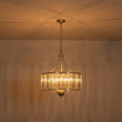 Load image into Gallery viewer, LightFixturesUSA - Shabby Chic Antique Silver Crystal Cage Pendant Light - Chandelier - 21.7 in. -