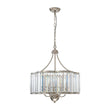 Load image into Gallery viewer, LightFixturesUSA - Shabby Chic Antique Silver Crystal Cage Pendant Light - Chandelier - 21.7 in. -