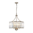 Load image into Gallery viewer, LightFixturesUSA - Shabby Chic Antique Silver Crystal Cage Pendant Light - Chandelier - 21.7 in. -
