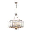 Load image into Gallery viewer, LightFixturesUSA - Shabby Chic Antique Silver Crystal Cage Pendant Light - Chandelier - 21.7 in. -