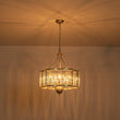 Load image into Gallery viewer, LightFixturesUSA - Shabby Chic Antique Silver Crystal Cage Pendant Light - Chandelier - 21.7 in. -