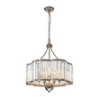Load image into Gallery viewer, LightFixturesUSA - Shabby Chic Antique Silver Crystal Cage Pendant Light - Chandelier - 21.7 in. -