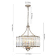 Load image into Gallery viewer, LightFixturesUSA - Shabby Chic Antique Silver Crystal Cage Pendant Light - Chandelier - 21.7 in. -