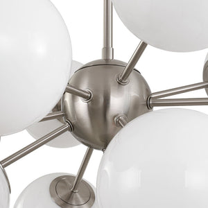 LightFixturesUSA - Shine Lustre Opal Glass Bubble Sputnik Semi Flush Chandelier - Chandelier - Brass -