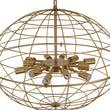 Load image into Gallery viewer, LightFixturesUSA - Statement Brass Cluster Ribbed Glass Bubble Orb Chandelier - Chandelier - Brass -