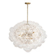 Load image into Gallery viewer, LightFixturesUSA - Statement Brass Cluster Ribbed Glass Bubble Orb Chandelier - Chandelier - Brass -