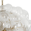 Load image into Gallery viewer, LightFixturesUSA - Statement Brass Cluster Ribbed Glass Bubble Orb Chandelier - Chandelier - Brass -