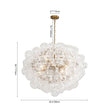 Load image into Gallery viewer, LightFixturesUSA - Statement Brass Cluster Ribbed Glass Bubble Orb Chandelier - Chandelier - Brass -
