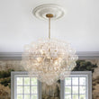 Load image into Gallery viewer, LightFixturesUSA - Statement Brass Cluster Ribbed Glass Bubble Orb Chandelier - Chandelier - Brass -