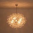 Load image into Gallery viewer, LightFixturesUSA - Statement Brass Cluster Ribbed Glass Bubble Orb Chandelier - Chandelier - Brass -