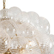 Load image into Gallery viewer, LightFixturesUSA - Statement Brass Cluster Ribbed Glass Bubble Orb Chandelier - Chandelier - Brass -
