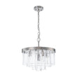 Load image into Gallery viewer, LightFixturesUSA - Tiered Hammered Water Glass Round Semi Flush Mount - Ceiling Light - Nickel -
