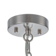 Load image into Gallery viewer, LightFixturesUSA - Tiered Hammered Water Glass Round Semi Flush Mount - Ceiling Light - Nickel -