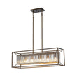 Load image into Gallery viewer, LightFixturesUSA - Vintage Italy Glam Crystal Rectangular Linear Chandelier - Chandelier - Oil - Rubbed Bronze -