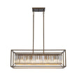 Load image into Gallery viewer, LightFixturesUSA - Vintage Italy Glam Crystal Rectangular Linear Chandelier - Chandelier - Oil - Rubbed Bronze -