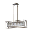 Load image into Gallery viewer, LightFixturesUSA - Vintage Italy Glam Crystal Rectangular Linear Chandelier - Chandelier - Oil - Rubbed Bronze -