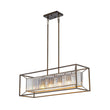 Load image into Gallery viewer, LightFixturesUSA - Vintage Italy Glam Crystal Rectangular Linear Chandelier - Chandelier - Oil - Rubbed Bronze -