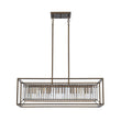Load image into Gallery viewer, LightFixturesUSA - Vintage Italy Glam Crystal Rectangular Linear Chandelier - Chandelier - Oil - Rubbed Bronze -