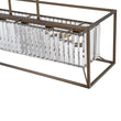 Load image into Gallery viewer, LightFixturesUSA - Vintage Italy Glam Crystal Rectangular Linear Chandelier - Chandelier - Oil - Rubbed Bronze -