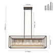 Load image into Gallery viewer, LightFixturesUSA - Vintage Italy Glam Crystal Rectangular Linear Chandelier - Chandelier - Oil - Rubbed Bronze -