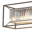 Load image into Gallery viewer, LightFixturesUSA - Vintage Italy Glam Crystal Rectangular Linear Chandelier - Chandelier - Oil - Rubbed Bronze -