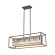 Load image into Gallery viewer, LightFixturesUSA - Vintage Italy Glam Crystal Rectangular Linear Chandelier - Chandelier - Oil - Rubbed Bronze -