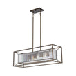 Load image into Gallery viewer, LightFixturesUSA - Vintage Italy Glam Crystal Rectangular Linear Chandelier - Chandelier - Oil - Rubbed Bronze -