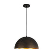 Load image into Gallery viewer, LightFixturesUSA - Vintage Luxe Black Gold Hammered Dome Pendant Light - Pendant Light - 15.7 in -