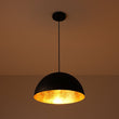 Load image into Gallery viewer, LightFixturesUSA - Vintage Luxe Black Gold Hammered Dome Pendant Light - Pendant Light - 15.7 in -