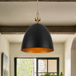 Load image into Gallery viewer, LightFixturesUSA - Vintage Luxe Farmhouse Large Iron Bell Pendant Light - Pendant Light - Black -