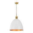 Load image into Gallery viewer, LightFixturesUSA - Vintage Luxe Farmhouse Large Iron Bell Pendant Light - Pendant Light - White -