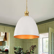 Load image into Gallery viewer, LightFixturesUSA - Vintage Luxe Farmhouse Large Iron Bell Pendant Light - Pendant Light - White -