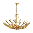 Load image into Gallery viewer, LightFixturesUSA - Vintage Luxe Gold Bloom Leaf Branch Oversized Basket Chandelier - Chandelier - 33.5 in. -