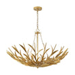 Load image into Gallery viewer, LightFixturesUSA - Vintage Luxe Gold Bloom Leaf Branch Oversized Basket Chandelier - Chandelier - 33.5 in. -