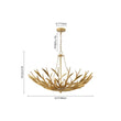 Load image into Gallery viewer, LightFixturesUSA - Vintage Luxe Gold Bloom Leaf Branch Oversized Basket Chandelier - Chandelier - 33.5 in. -