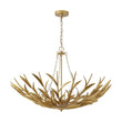 Load image into Gallery viewer, LightFixturesUSA - Vintage Luxe Gold Bloom Leaf Branch Oversized Basket Chandelier - Chandelier - 33.5 in. -