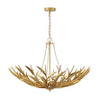 Load image into Gallery viewer, LightFixturesUSA - Vintage Luxe Gold Bloom Leaf Branch Oversized Basket Chandelier - Chandelier - 33.5 in. -