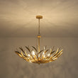Load image into Gallery viewer, LightFixturesUSA - Vintage Luxe Gold Bloom Leaf Branch Oversized Basket Chandelier - Chandelier - 33.5 in. -