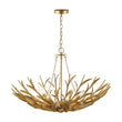 Load image into Gallery viewer, LightFixturesUSA - Vintage Luxe Gold Bloom Leaf Branch Oversized Basket Chandelier - Chandelier - 33.5 in. -